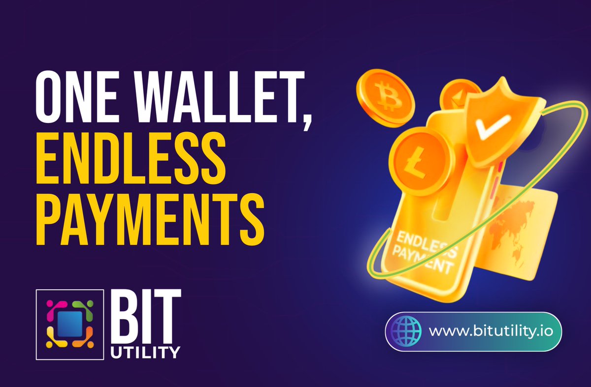 Too much friction stands between crypto and real-world use. 

BitUtility solves that by removing swaps, cards, and bank wires—all you need is your token and an access to our platform.

Follow Telegram updates: t.me/BitUtilityComm…