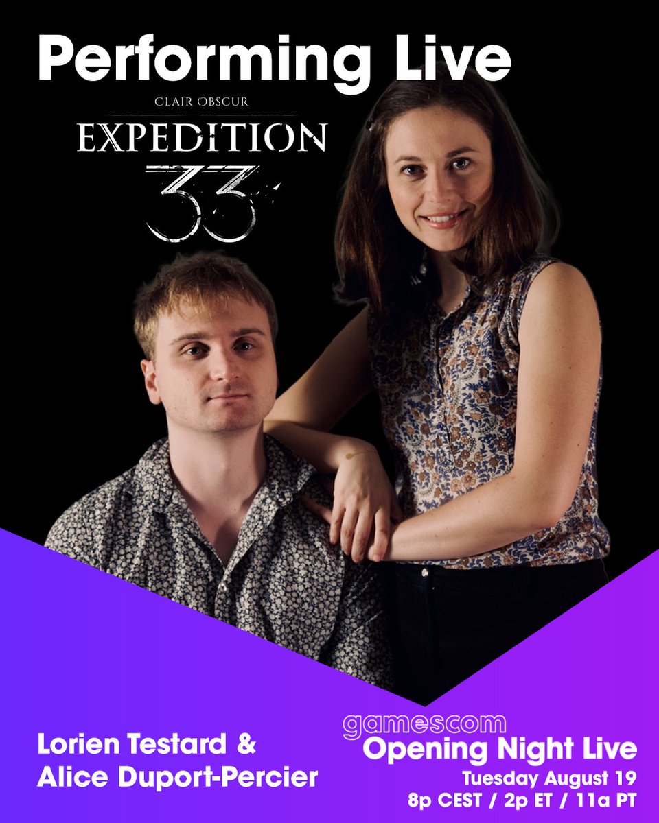 Geoff Keighley (@geoffkeighley) on Twitter photo Experience the hauntingly beautiful music of Clair Obscur: @Expedition33 LIVE at <a href="/gamescom/">gamescom</a> Opening Night Live โ featuring composer Lorien Testard and Alice Duport-Percier.
๐ต Donโt miss the performance streaming live everywhere on Tuesday, August 19 โ only on #OpeningNightLive Experience the hauntingly beautiful music of Clair Obscur: @Expedition33 LIVE at <a href="/gamescom/">gamescom</a> Opening Night Live โ featuring composer Lorien Testard and Alice Duport-Percier.
๐ต Donโt miss the performance streaming live everywhere on Tuesday, August 19 โ only on #OpeningNightLive