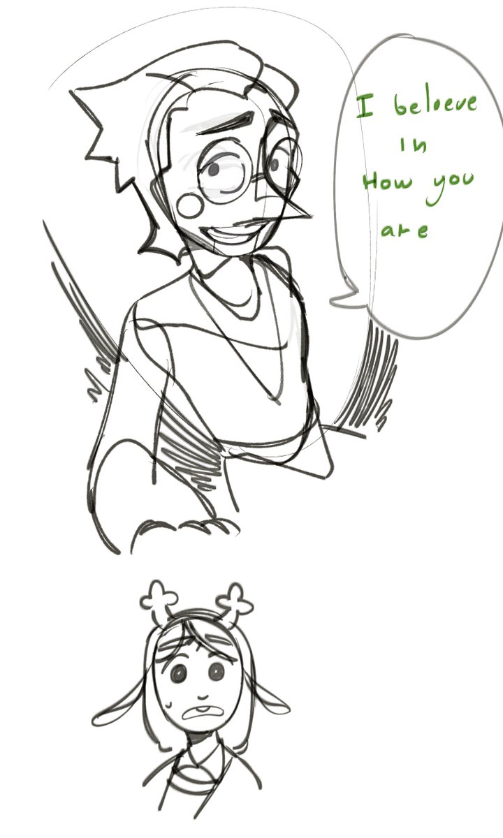 Dyedgyland's tweet image. #deltarune [ au ] an au where sometimes Nohelle vents to Spamton and sometimes Nohelle feels that Spamton's dialogues are directed at someone different or not are from him.