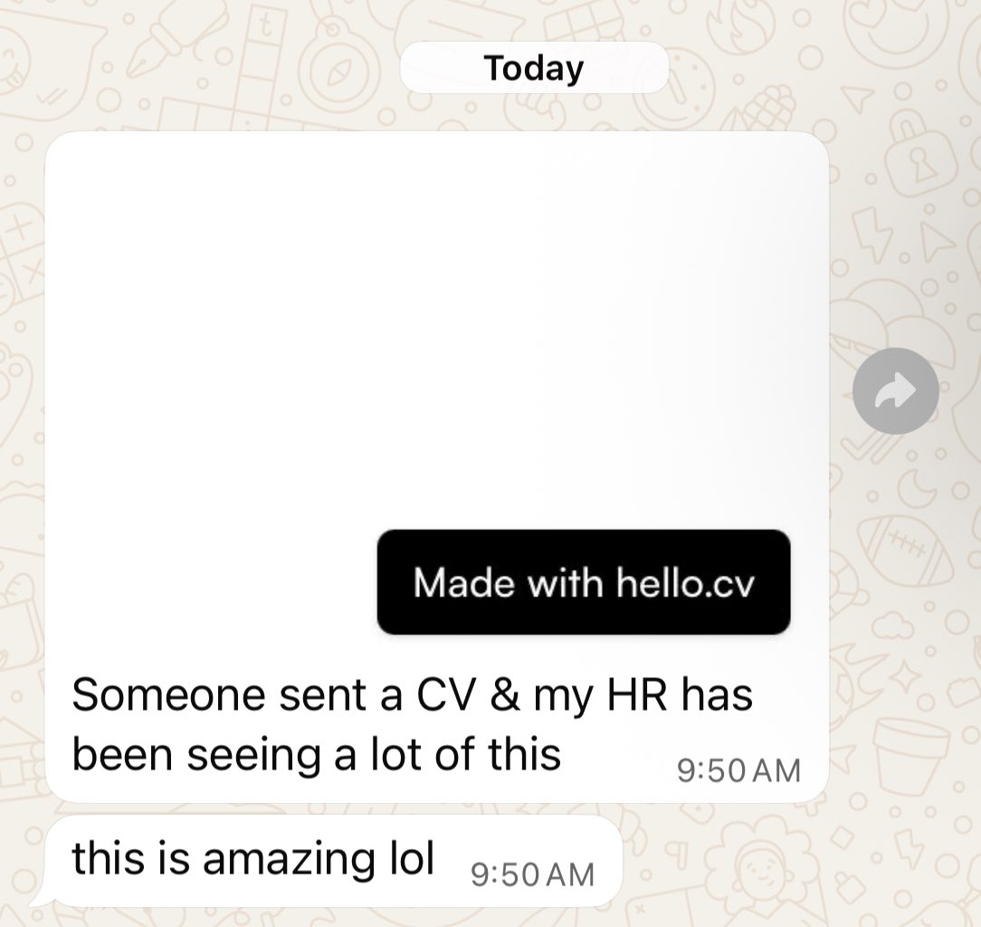 hellodotcv's tweet image. A unicorn founder just sent us this. We are doing something meaningful.