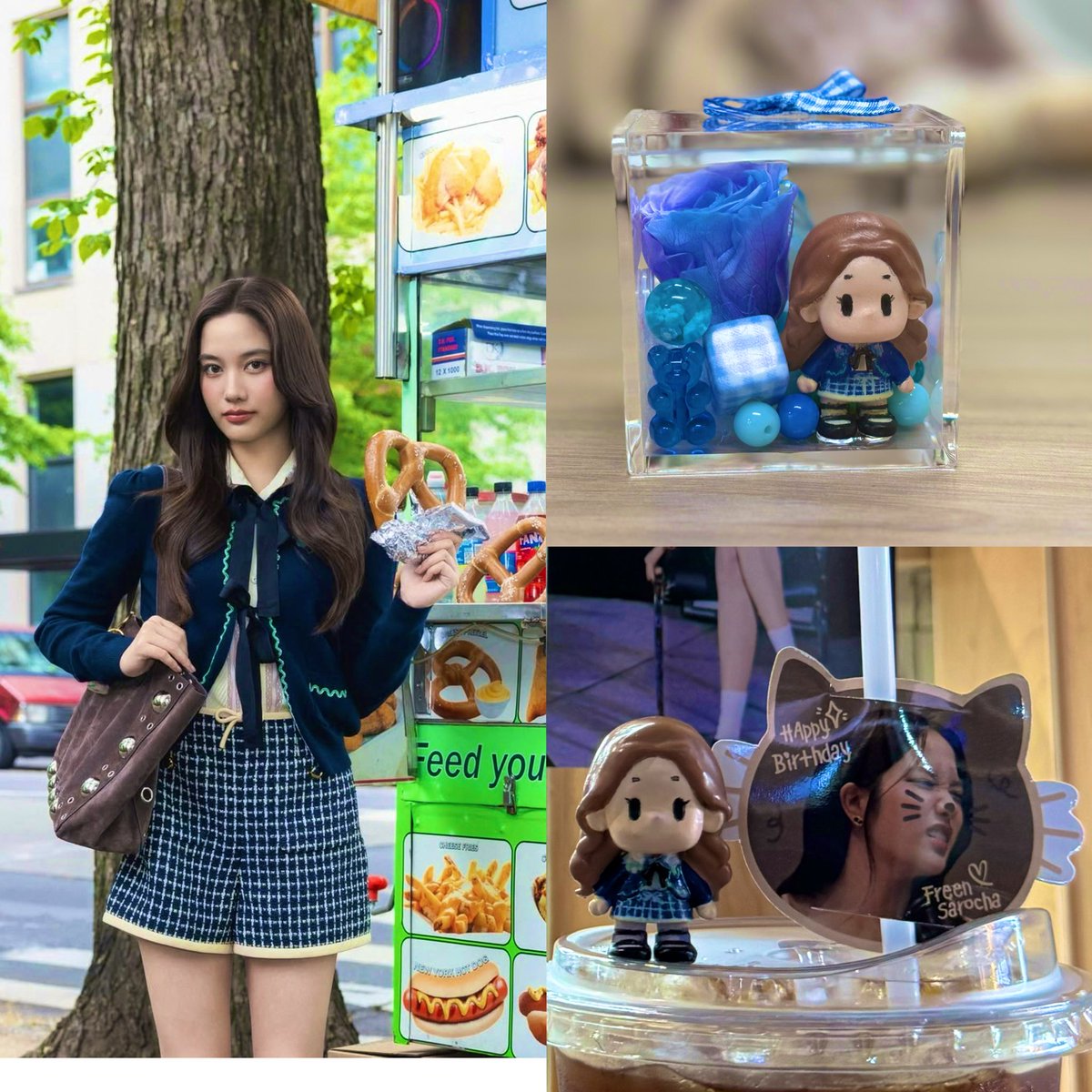 haima88's tweet image. Little Saro’s Travel Diary: 
Day 2.1—here for the 🎪FREEN SAROCHA’S 27TH BIRTHDAY CAFE CELEBRATION 
thanks for @PorkyOmeletty 🫶🏻
Meet Little Saro, designed and hand-crafted by ourselves.
手作小小saro的旅程之：打卡可愛粉絲應援的freen生日咖啡～
#InFreennityᦠ
#srchafreen