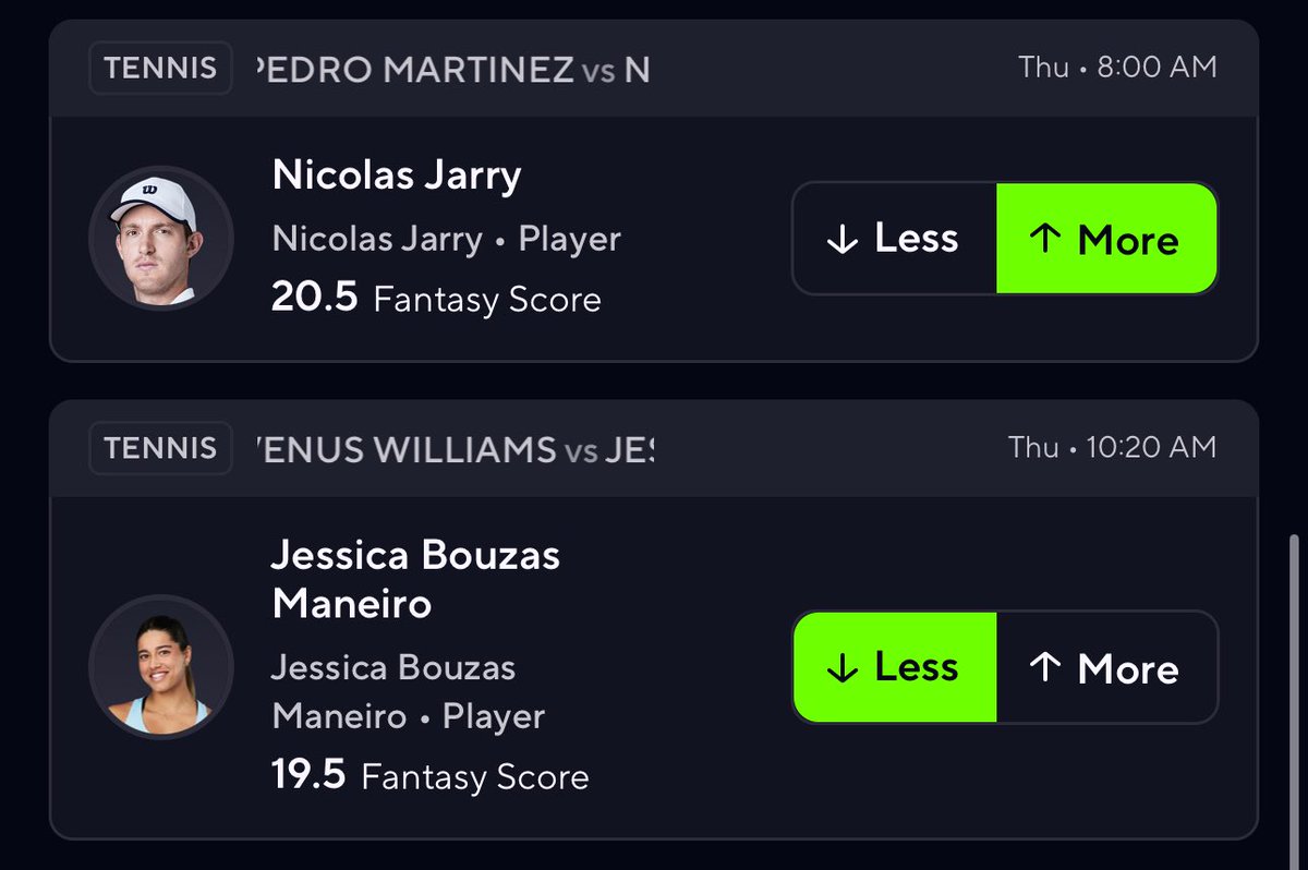 #PrizePicks POWER 2 🎾