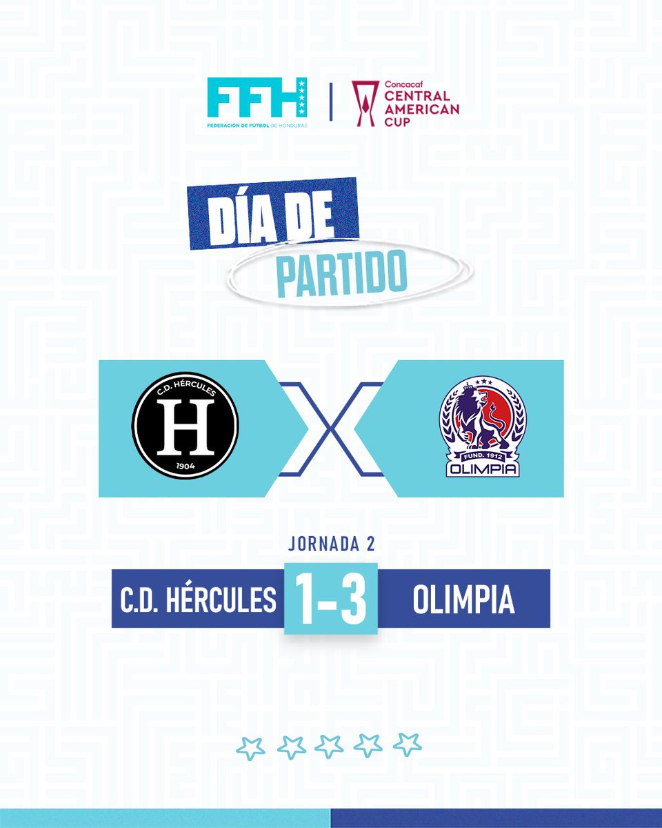 Victoria de Olimpia en la #CopaCentroamericana 🏆⚽️

El <a href="/CDOlimpia/">Club Olimpia Deportivo</a> consiguió su segundo triunfo en la Copa Centroamericana 2025 tras vencer al #CDHércules 🇸🇻, manteniendo el paso firme en el torneo de <a href="/Concacaf/">Concacaf</a>.

 #Concacaf #Olimpia #FFH