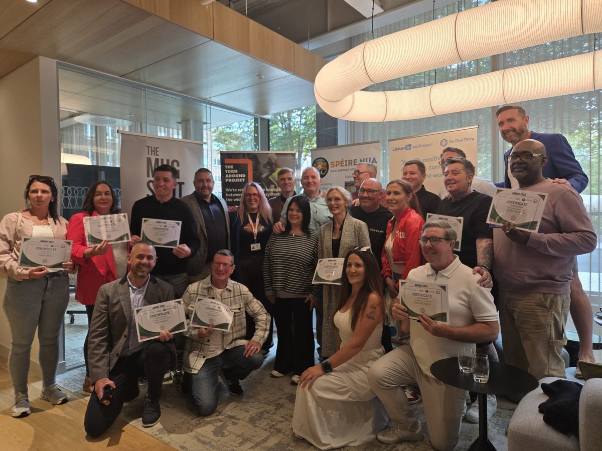 Turnaround Project (@turnaroundproj) on Twitter photo The celebration event of the first ever All - Island Lived Experience Leadership Programme in the CJS at LinkedIn HQ Dublin. #inspirational #courage #partnerships #madewithpurpose โญ๏ธ <a href="/SpeireNua/">Spรฉire Nua</a> <a href="/probation_irl/">Probation Service</a> ๐๐ฅ The celebration event of the first ever All - Island Lived Experience Leadership Programme in the CJS at LinkedIn HQ Dublin. #inspirational #courage #partnerships #madewithpurpose โญ๏ธ <a href="/SpeireNua/">Spรฉire Nua</a> <a href="/probation_irl/">Probation Service</a> ๐๐ฅ