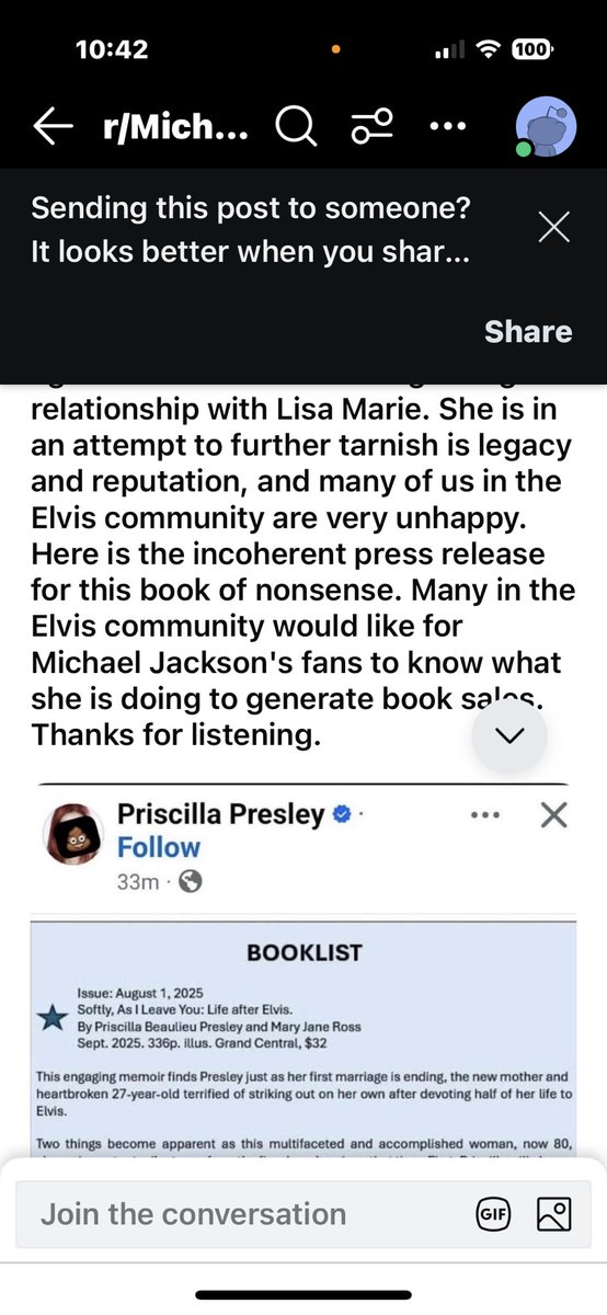 michael34202207's tweet image. #mjfam Priscilla Presley is going to trash #MichaelJackson in her new book which chronicles her life   life after #Elvis
 Source: reddit.com/r/MichaelJacks…
