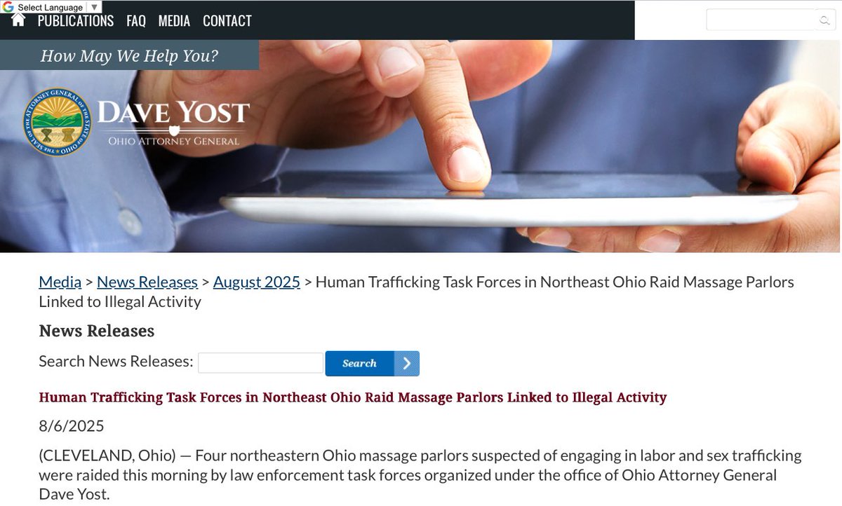 DailyTrafficK's tweet photo. 🚨 MASSAGE PARLORS RAIDED IN OHIO HUMAN TRAFFICKING STING
SUSPECTED FRONTS FOR SEX & LABOR TRAFFICKING

Multiple individuals, believed to be living and working onsite, were discovered during raids at four massage parlors tied to human trafficking and illicit operations.

🔹 Raided locations: North Olmsted, Strongsville, and Lorain
🔹 Businesses suspected of facilitating both labor and sex trafficking
🔹 Cash, financial records, and documents seized in multi-agency operation

🗣️ “Businesses that exploit vulnerable individuals will not be tolerated.” — Sheriff Jack Hall

📍 Northeast Ohio (Cuyahoga & Lorain Counties)
📎 Ohio Attorney General’s Office | August 6, 2025