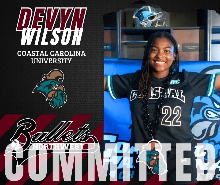 NW Bullets PNW (@nwbulletssb) on Twitter photo Congratulations to NW Bullet Devyn Wilson on her commitment to continue her academic and athletic career at Coastal Carolina University. Go Bullets!!!π€π€
β’β’β’β’β’
<a href="/devynwilson2026/">devynwilson2026</a> <a href="/CoastalSoftball/">Coastal Carolina SB</a> Congratulations to NW Bullet Devyn Wilson on her commitment to continue her academic and athletic career at Coastal Carolina University. Go Bullets!!!π€π€
β’β’β’β’β’
<a href="/devynwilson2026/">devynwilson2026</a> <a href="/CoastalSoftball/">Coastal Carolina SB</a>