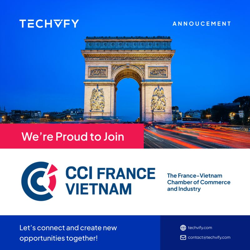 Techvify's tweet image. [Français ci-dessous]
🌟 Proud to Join CCIFV!
Techvify is now an official member of CCI France-Vietnam for 2025 🇫🇷🇻🇳
------
🌟 Fiers de rejoindre la CCIFV !
Techvify est désormais membre officiel de la CCI France-Vietnam pour 2025 🇫🇷🇻🇳