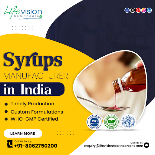 LifevisionChan1's tweet image. Looking for a reliable syrup manufacturer in India? Lifevision Chandigarh offers timely production, custom formulations &amp;amp; WHO-GMP certified services.
 Contact: +91-8062750200
#SyrupManufacturerIndia #PharmaManufacturing #WHOGMP #CustomFormulations #LifevisionChandigarh