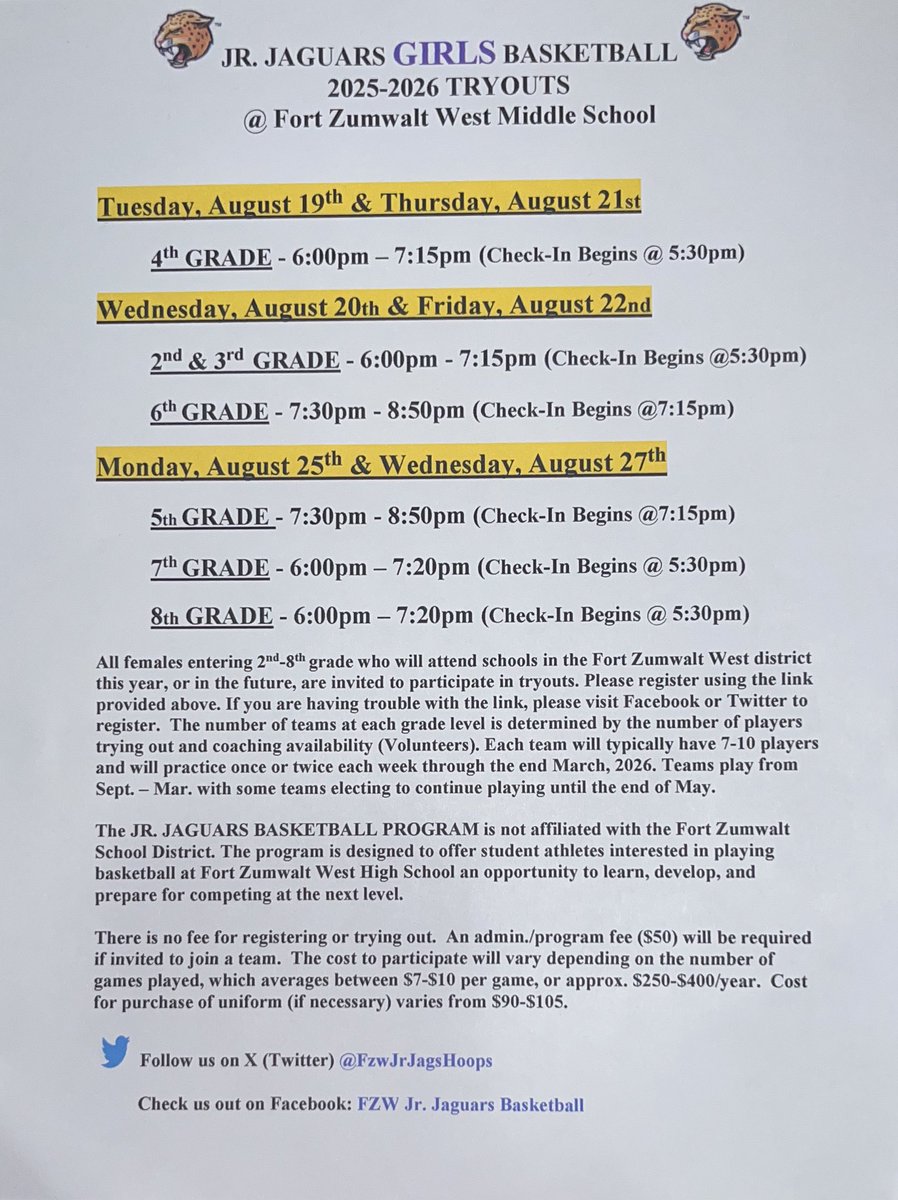 FZW Jr. Jaguars Basketball (@fzwjrjagshoops) on Twitter photo 