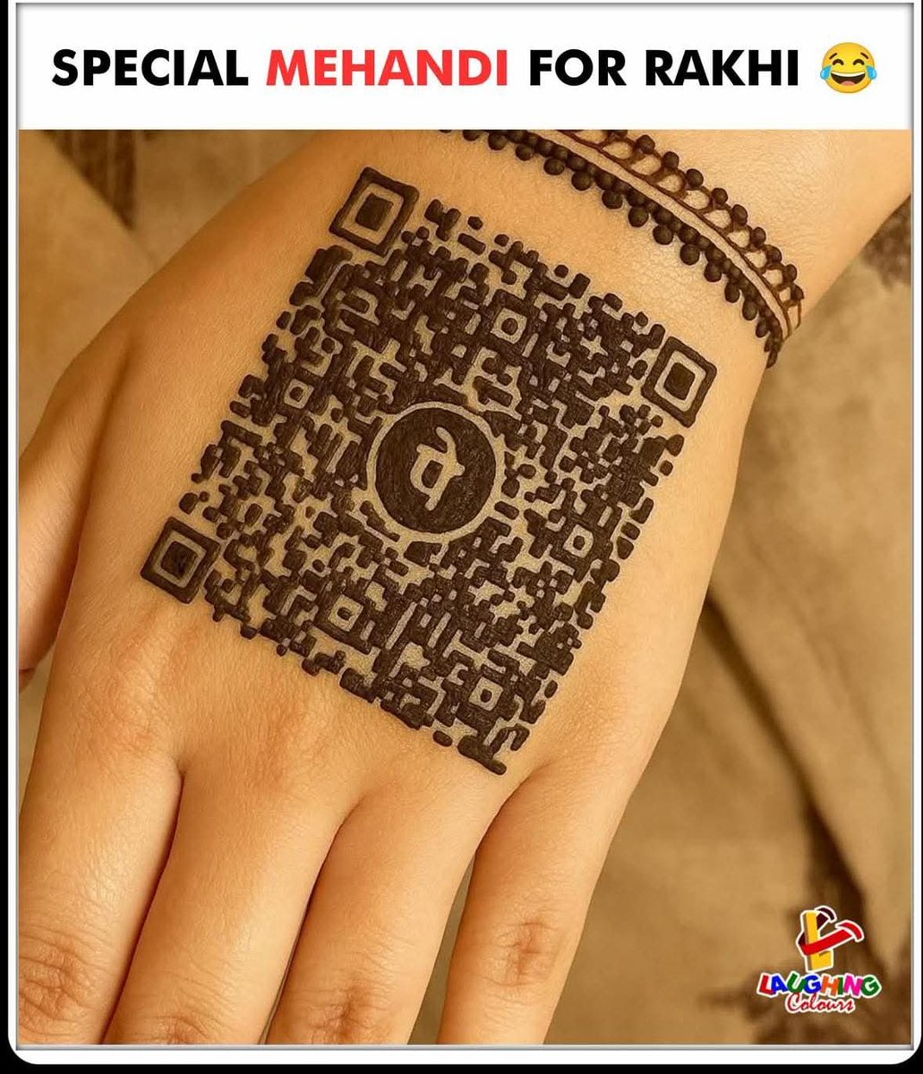 Ananth_IRAS's tweet image. Now whose idea is this? Our creativity knows no bounds! 😃😛😂 #QRCode #rakshabandhan