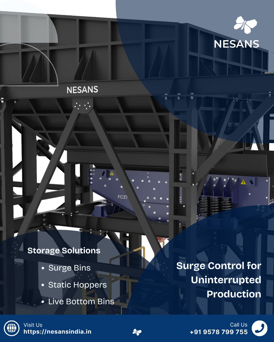 NesansIndia's tweet image. 𝗦𝘂𝗿𝗴𝗲 𝗖𝗼𝗻𝘁𝗿𝗼𝗹 𝗳𝗼𝗿 𝗨𝗻𝗶𝗻𝘁𝗲𝗿𝗿𝘂𝗽𝘁𝗲𝗱 𝗣𝗿𝗼𝗱𝘂𝗰𝘁𝗶𝗼𝗻

 Ensure smooth material flow and zero downtime.
🔗 nesansindia.in

#crushingandscreening #crusher #materialhandling #Hoppers #aggregatecrushing #crushingplant #storagesolutions #feeders