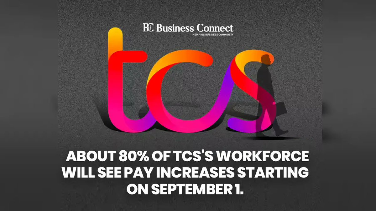 BusinessConne16's tweet image. Big News for TCS Employees! About 80% of the workforce will receive a salary hike starting September 1. A major move to reward talent and boost morale.

👉 Read more: businessconnectindia.in/tcs-salary-hik…

#TCS #SalaryHike #TCSEmployees #WorkplaceUpdate #PayRaise2025 #BusinessNews