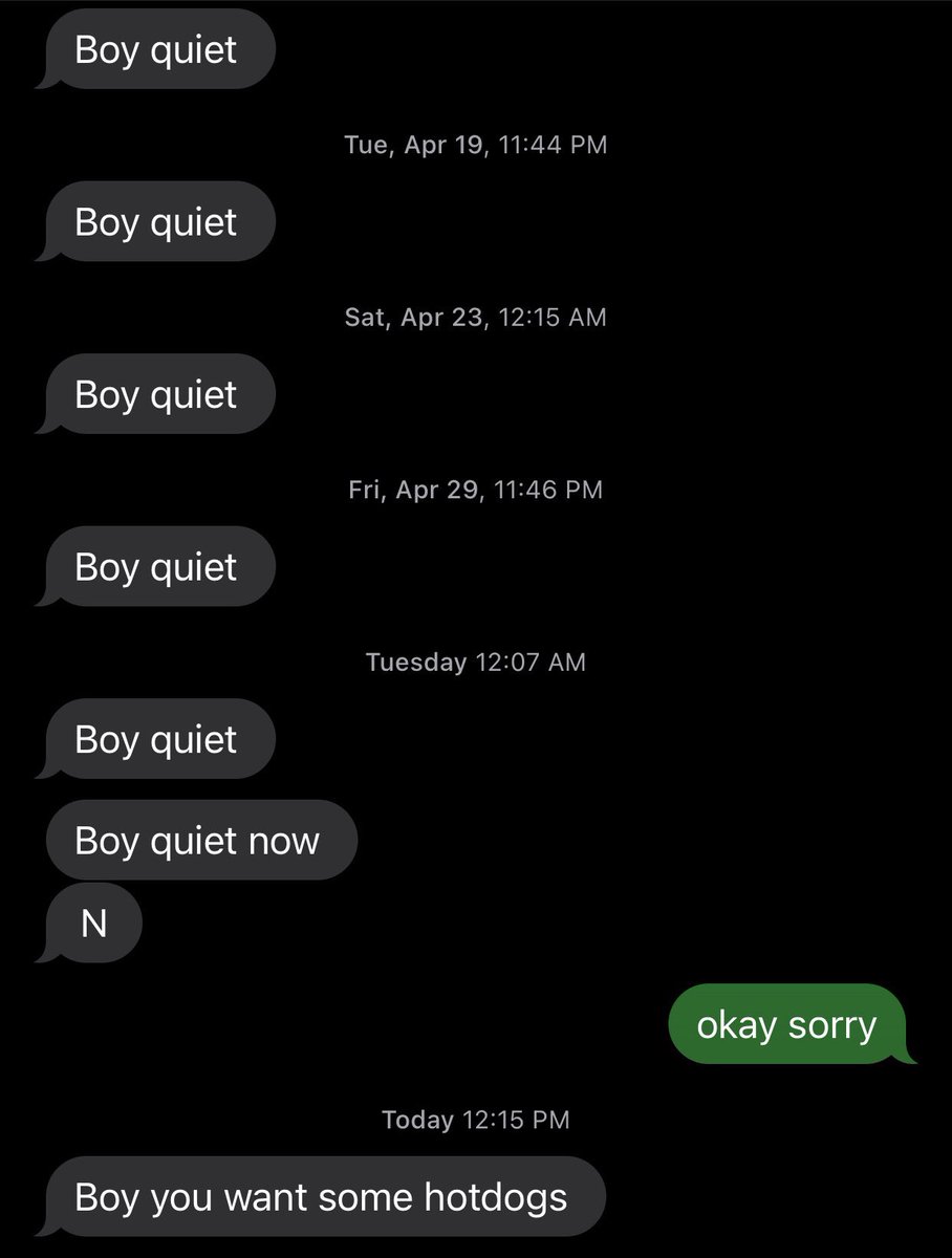 ⠀⠀ 
average texts between 
me and johnny 

⠀⠀