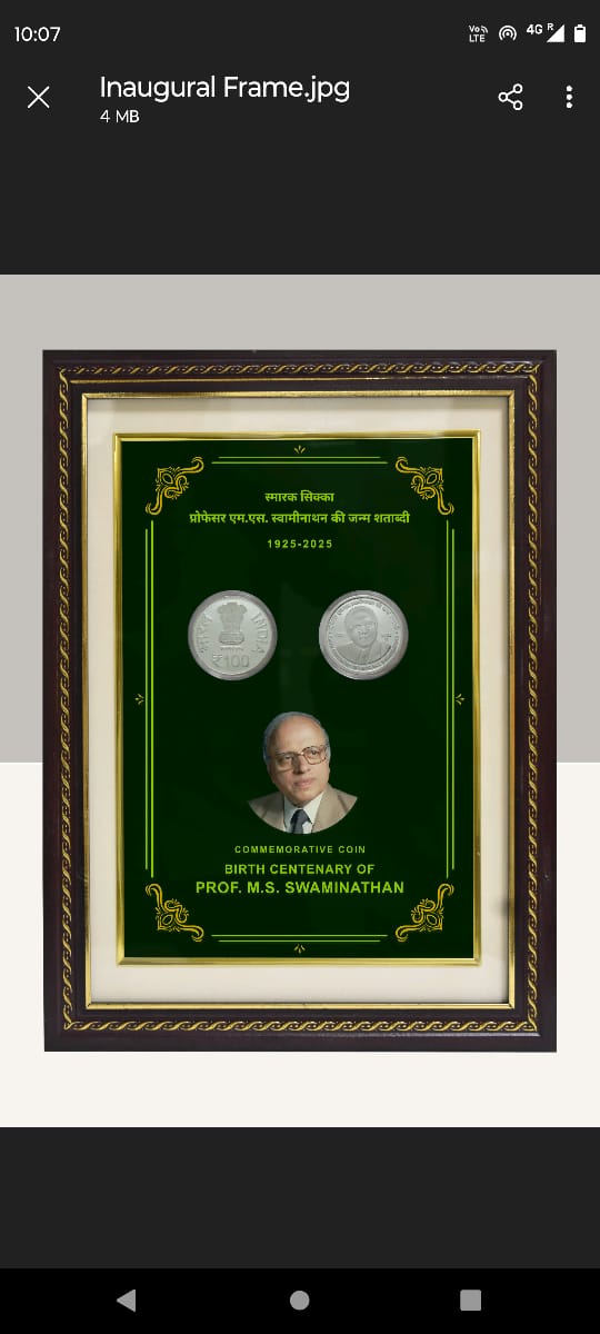 mssrf's tweet image. As part of the birth centenary celebrations of Prof. M.S. Swaminathan, the commemorative coin and postage stamp were officially launched by Hon’ble Prime Minister @narendramodi.

These tributes honour the Father of India’s Green Revolution, whose pioneering work transformed…