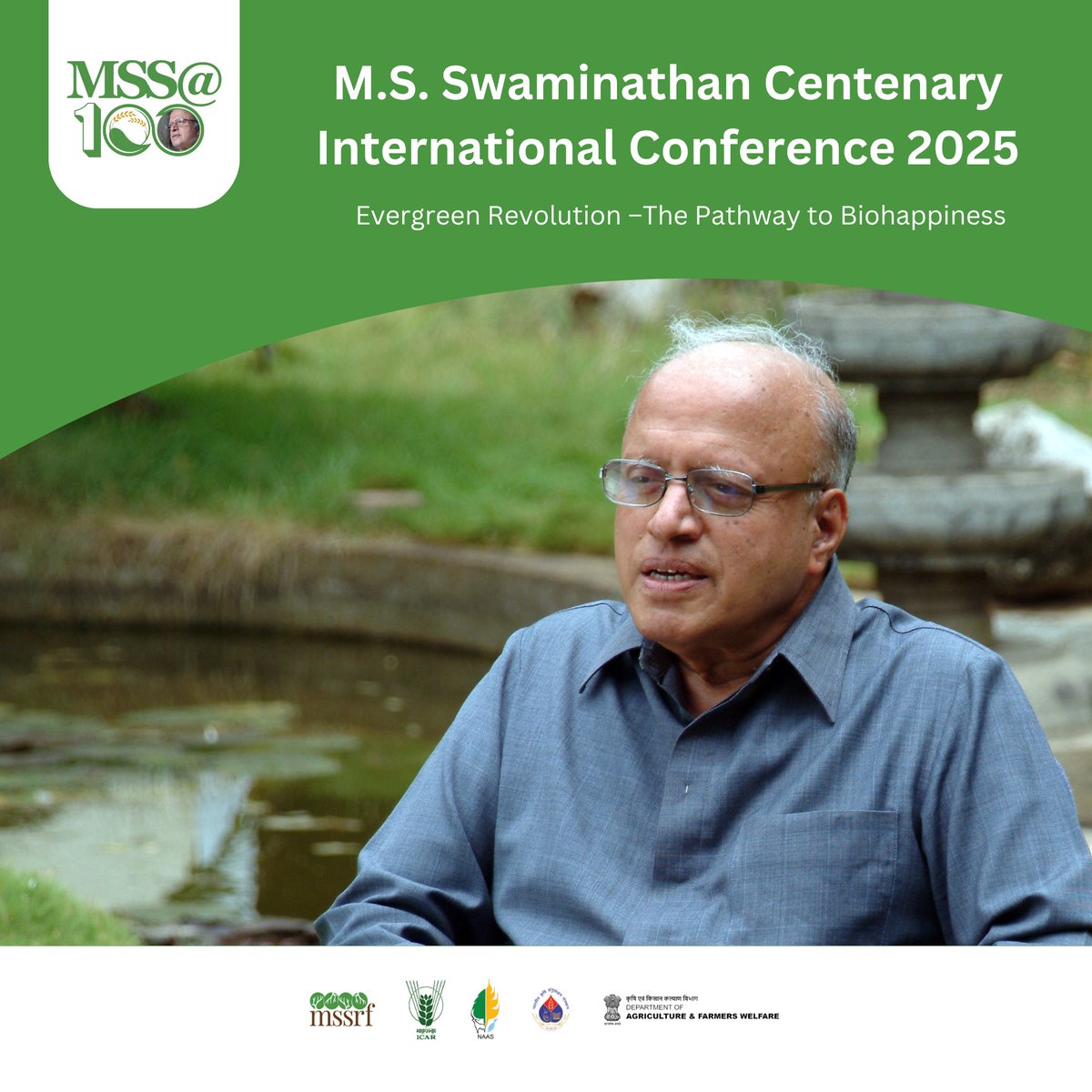 mssrf's tweet image. To pay homage to our very own Prof. M.S. Swaminathan on his birth anniversary, we have curated keynote lectures, parallel sessions, side events and more to honor his life, legacy and significant scientific contributions that continue to inform sustainable agricultural practices,…