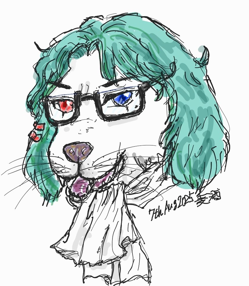 aknkNuma's tweet image. 🗝ワン。
💍様、🍷にゃんの忠犬！
仕事をサボる🌟 にゃんを追い回すワイマラナー。
#SamsungNote 
#麦酒のらくがき
#執事犬猫化