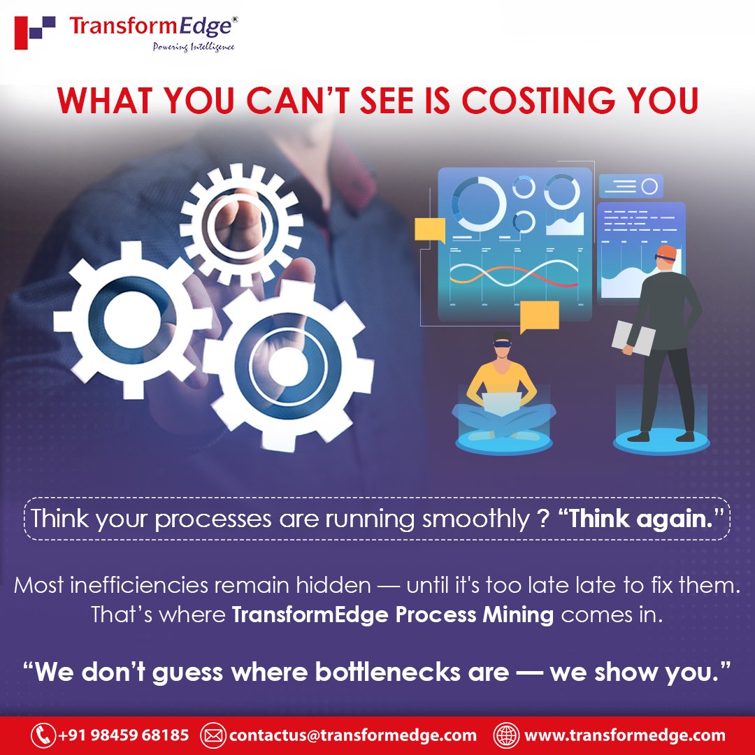 TransformEdge (@transform_edge) on Twitter photo "๐๐ก๐๐ญ ๐๐จ๐ฎ ๐๐๐งโ๐ญ ๐๐๐ ๐๐ฌ ๐๐จ๐ฌ๐ญ๐ข๐ง๐ ๐๐จ๐ฎ."
Think your processes are running smoothly? โ๐๐ก๐ข๐ง๐ค ๐๐ ๐๐ข๐งโ.
๐ก๐๐ ๐๐จ๐งโ๐ญ ๐ ๐ฎ๐๐ฌ๐ฌ ๐ฐ๐ก๐๐ซ๐ ๐๐จ๐ญ๐ญ๐ฅ๐๐ง๐๐๐ค๐ฌ ๐๐ซ๐ โ ๐ฐ๐ ๐ฌ๐ก๐จ๐ฐ ๐ฒ๐จ๐ฎ.
#transformedge #processmining #operationalexcellence "๐๐ก๐๐ญ ๐๐จ๐ฎ ๐๐๐งโ๐ญ ๐๐๐ ๐๐ฌ ๐๐จ๐ฌ๐ญ๐ข๐ง๐ ๐๐จ๐ฎ."
Think your processes are running smoothly? โ๐๐ก๐ข๐ง๐ค ๐๐ ๐๐ข๐งโ.
๐ก๐๐ ๐๐จ๐งโ๐ญ ๐ ๐ฎ๐๐ฌ๐ฌ ๐ฐ๐ก๐๐ซ๐ ๐๐จ๐ญ๐ญ๐ฅ๐๐ง๐๐๐ค๐ฌ ๐๐ซ๐ โ ๐ฐ๐ ๐ฌ๐ก๐จ๐ฐ ๐ฒ๐จ๐ฎ.
#transformedge #processmining #operationalexcellence