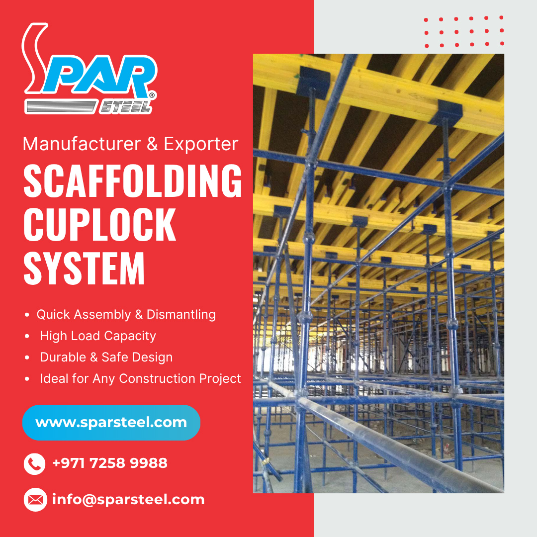 SteelSpar's tweet image. 🏗️ Scaffolding Cuplock System – Fast, Strong &amp;amp; Versatile! 🔧
📞 Contact us today for reliable scaffolding solutions!
☎ +971 7258 9988, +971 7228 1737
📧 info@sparsteel.com
🌐 sparsteel.com
#cuplockSystem #scaffoldingsolutions #SafeScaffolding #ConstructionSupport