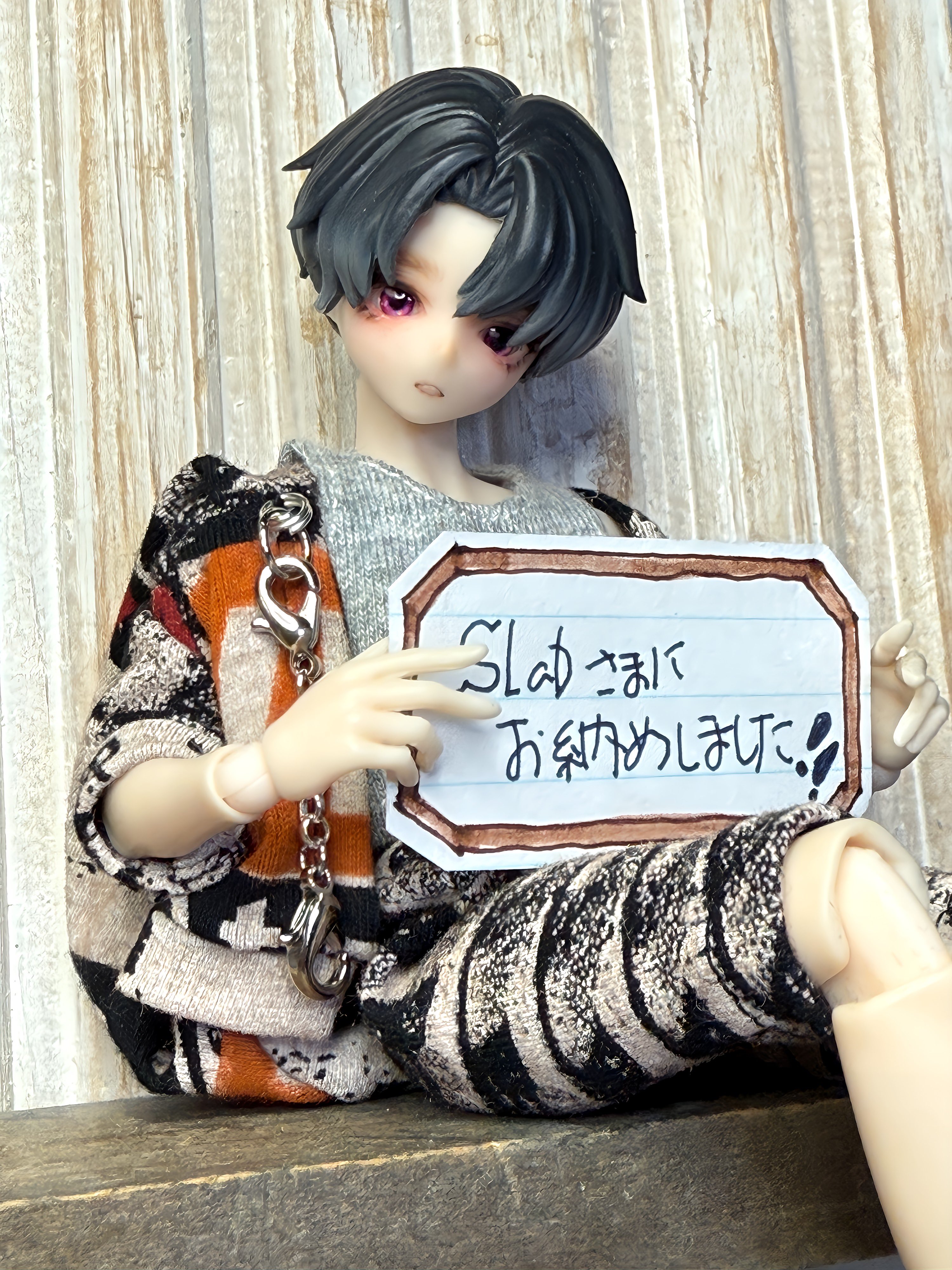 ディーラー製　花かごの小部屋　カスタム　描き目　オビツ11 ちびちび　未使用 花かごの小部屋様 LRヘッド カスタムドール一式 オビツ11