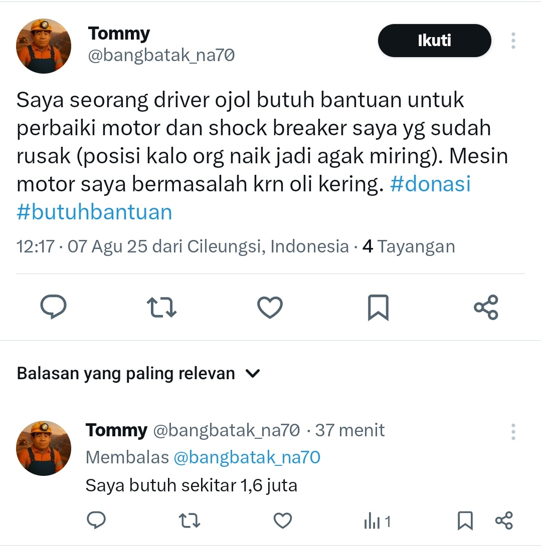 Southern (@fajri_wiriana) on Twitter photo <a href="/bangbatak_na70/">Tommy</a> <a href="/msaid_didu/">Muhammad Said Didu</a> Kerja kontol, jngn ngemis di sosmed. Kau hdup dinegara yg aman dari perang apa lg pembantaian. Dirimu yg kurang empathy terhadap palestina itu bebas mencari segala peluang yg terbuka di negara yg aman sentosa ini. Ga usah nyinyir terhadap palestina yg tdk memiliki peluang sprtmu. <a href="/bangbatak_na70/">Tommy</a> <a href="/msaid_didu/">Muhammad Said Didu</a> Kerja kontol, jngn ngemis di sosmed. Kau hdup dinegara yg aman dari perang apa lg pembantaian. Dirimu yg kurang empathy terhadap palestina itu bebas mencari segala peluang yg terbuka di negara yg aman sentosa ini. Ga usah nyinyir terhadap palestina yg tdk memiliki peluang sprtmu.