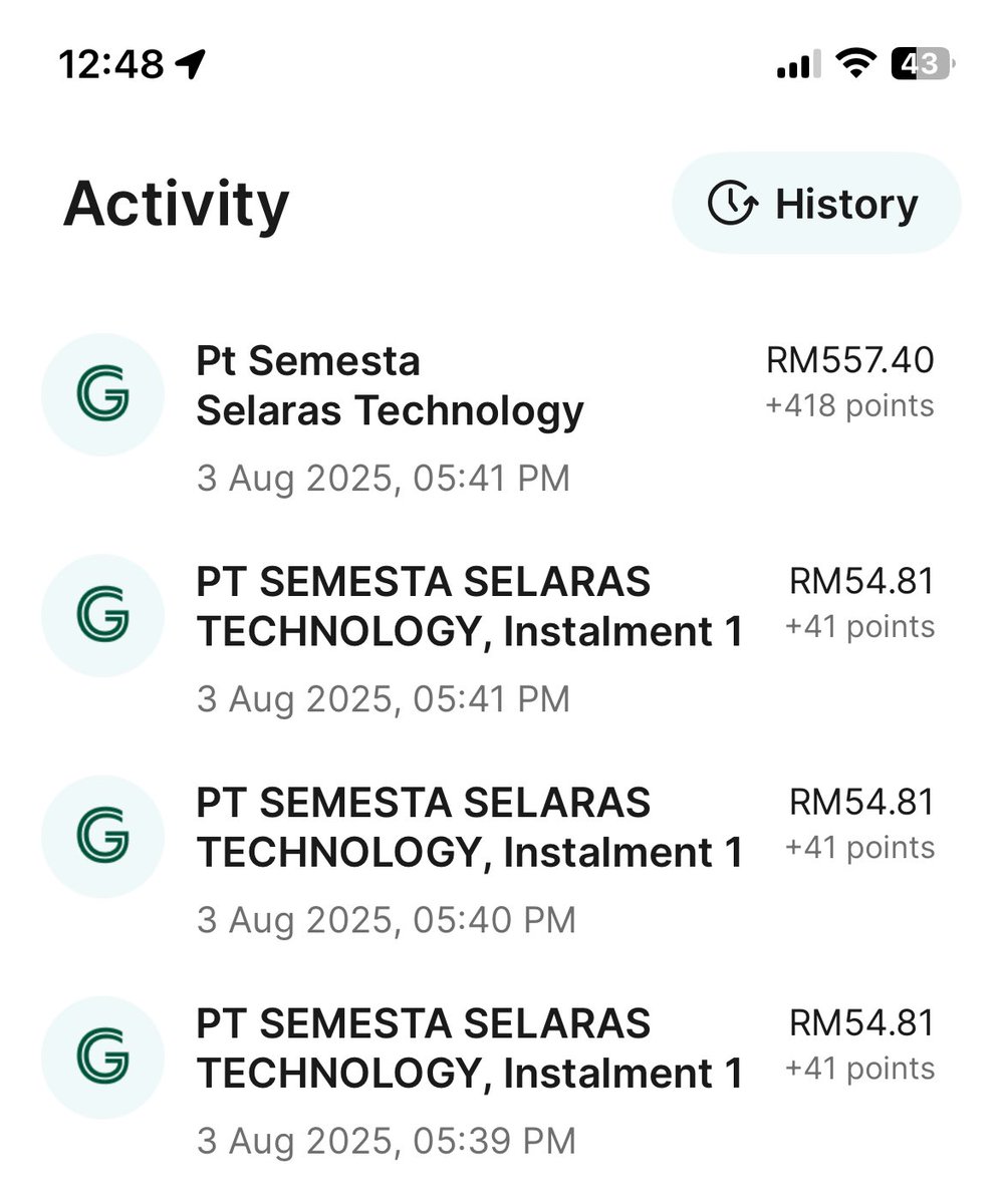 𝐇𝐔𝐃𝐀♡̆̈ (@hoodawon) on Twitter photo Dear <a href="/GrabMY/">Grab Malaysia</a>, I urgently need your utmost attention regarding a series of unauthorised transactions on my account dated 3rd August 2025.
The total amount lost is RM2,530.56 from GrabPayLater in postpaid and installment, which is a significant sum. I am extremely disappointed Dear <a href="/GrabMY/">Grab Malaysia</a>, I urgently need your utmost attention regarding a series of unauthorised transactions on my account dated 3rd August 2025.
The total amount lost is RM2,530.56 from GrabPayLater in postpaid and installment, which is a significant sum. I am extremely disappointed