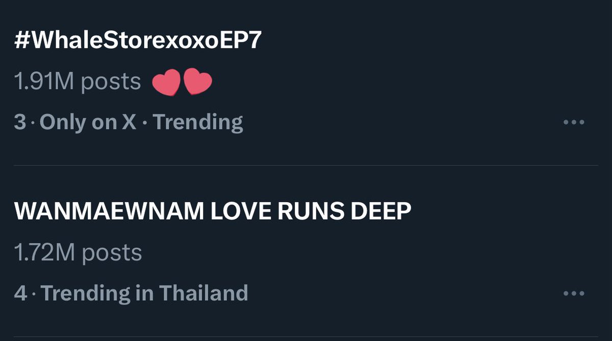 ANOTHER 100K UNDER AN HOUR!!! Keep this up and we’ll hit 2M before 1pm 😏

If you see this, reply with what your lunch is/was today 😋 

WANMAEWNAM LOVE RUNS DEEP  

#WhaleStorexoxoEP7