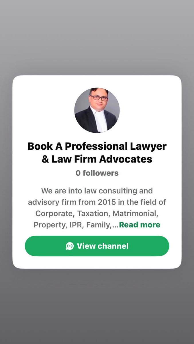 mandeepbhamrah's tweet image. Book A Professional Lawyer Firm Channel for latest news
