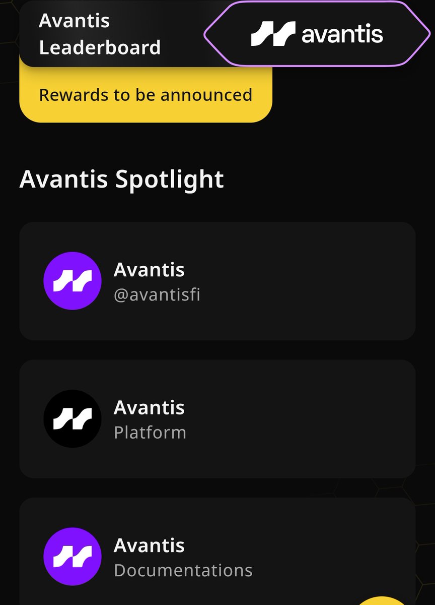 Wallchain has an amazing updates. You can check authentic details about <a href="/avantisfi/">Avantis</a>, read docs. Rewards for Avantis quackers coming soon. 

what’s next for <a href="/avantisfi/">Avantis</a> quackers on <a href="/wallchain_xyz/">Wallchain Quacks</a>? 🐣

→ optimized on/off-chain mapping 
→ traders + LPs now boost mindshare + earn