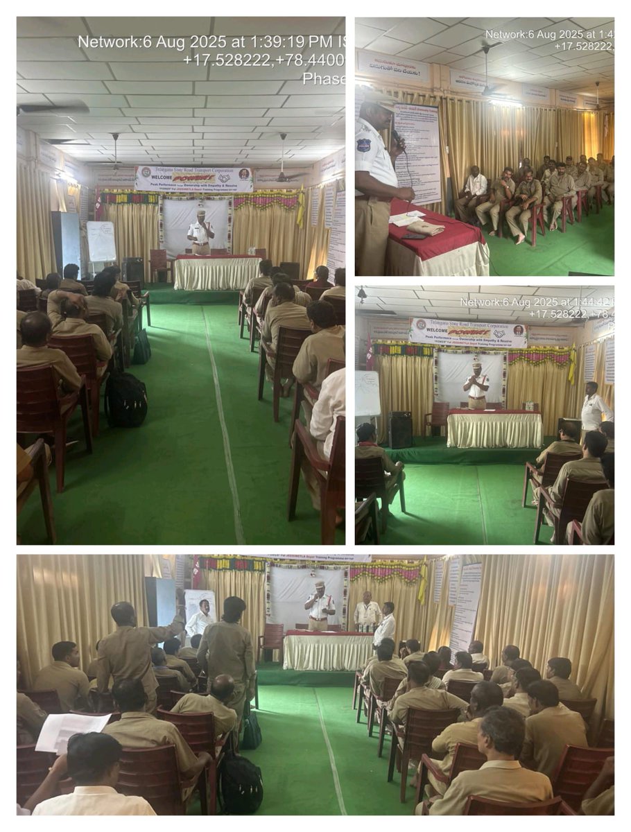CYBTRAFFIC's tweet image. A meeting was conducted with RTC Drivers and the Depot Manager at Jeedimetla where following key points were discussed: Strict adherence to traffic rules and signals, Increase bus frequency during peak hours to avoid footboard travel, Avoid stopping buses on the main carriageway.