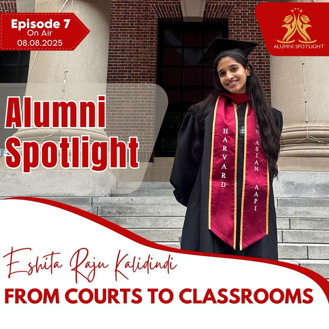 SuchitraAcad's tweet image. From badminton to Harvard! 🏸📚 Meet Eshita Kalidindi on Alumni Spotlight Ep 7 this Friday! 🎓💼 Discover how sports shaped her leadership journey! 👉 #AlumniSpotlight #SuchitraAcademy #HarvardGrad #WomenInLeadership