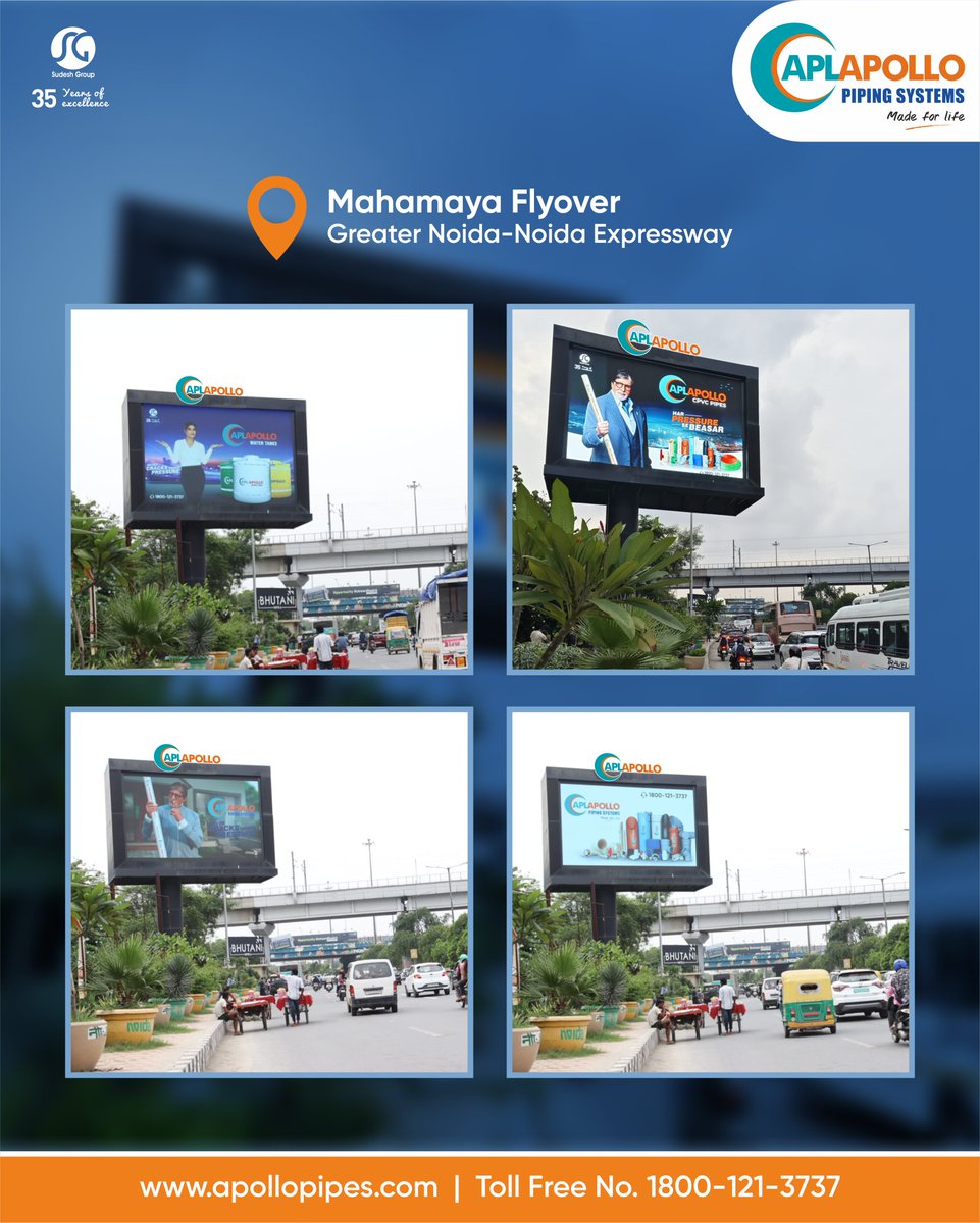 The #NeverCracksUnderPressure story flies high in Noida! Have you spotted us yet?

#APLApollo #OutDoorActivity #OOHAdvertisement #Noida #ApolloPipes #APLBond  #HarPressureSeBeasar #MadeForLife