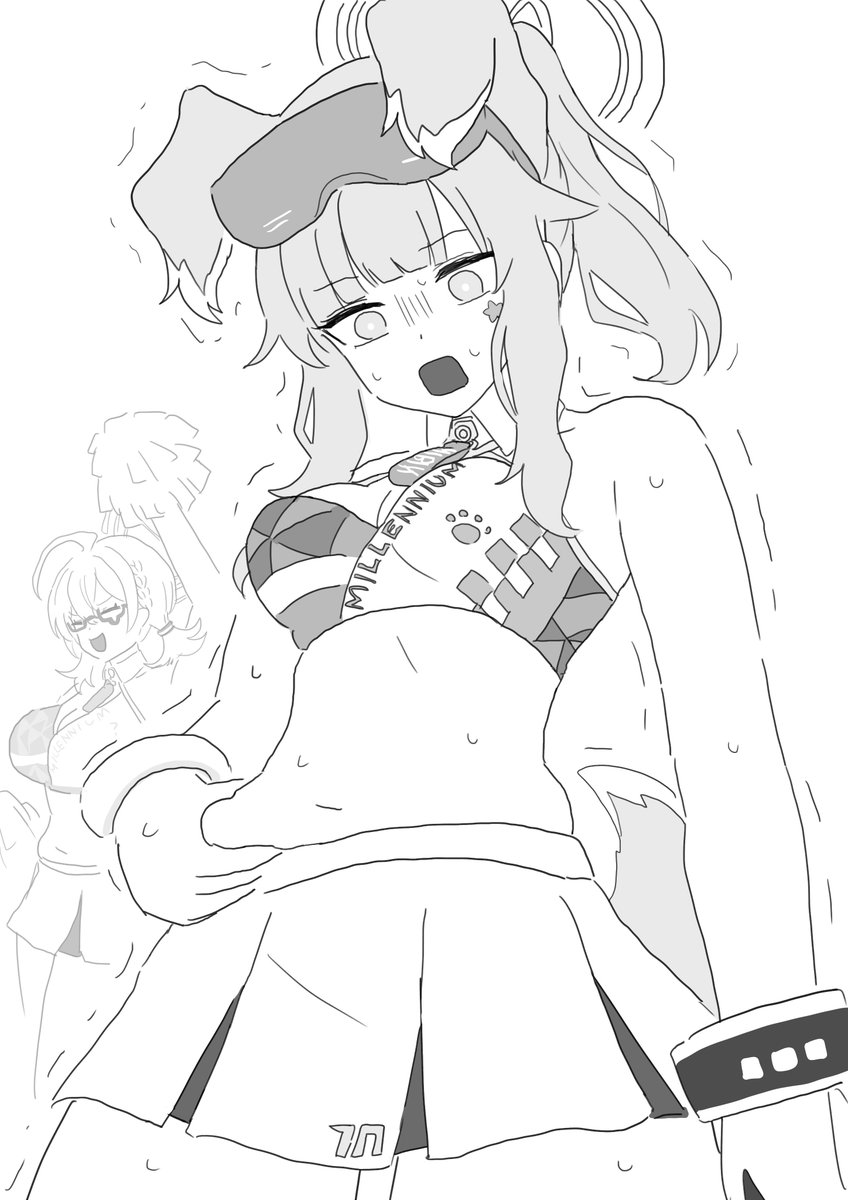 【Skeb】
「チア練習中に弾み揺れるコトリの腹肉を横目に凄いな〜などと思いつつ、ふと自分のそれを触ってみると全然他人の事は言えない育ち方をしていて青ざめる油断腹肉塚」