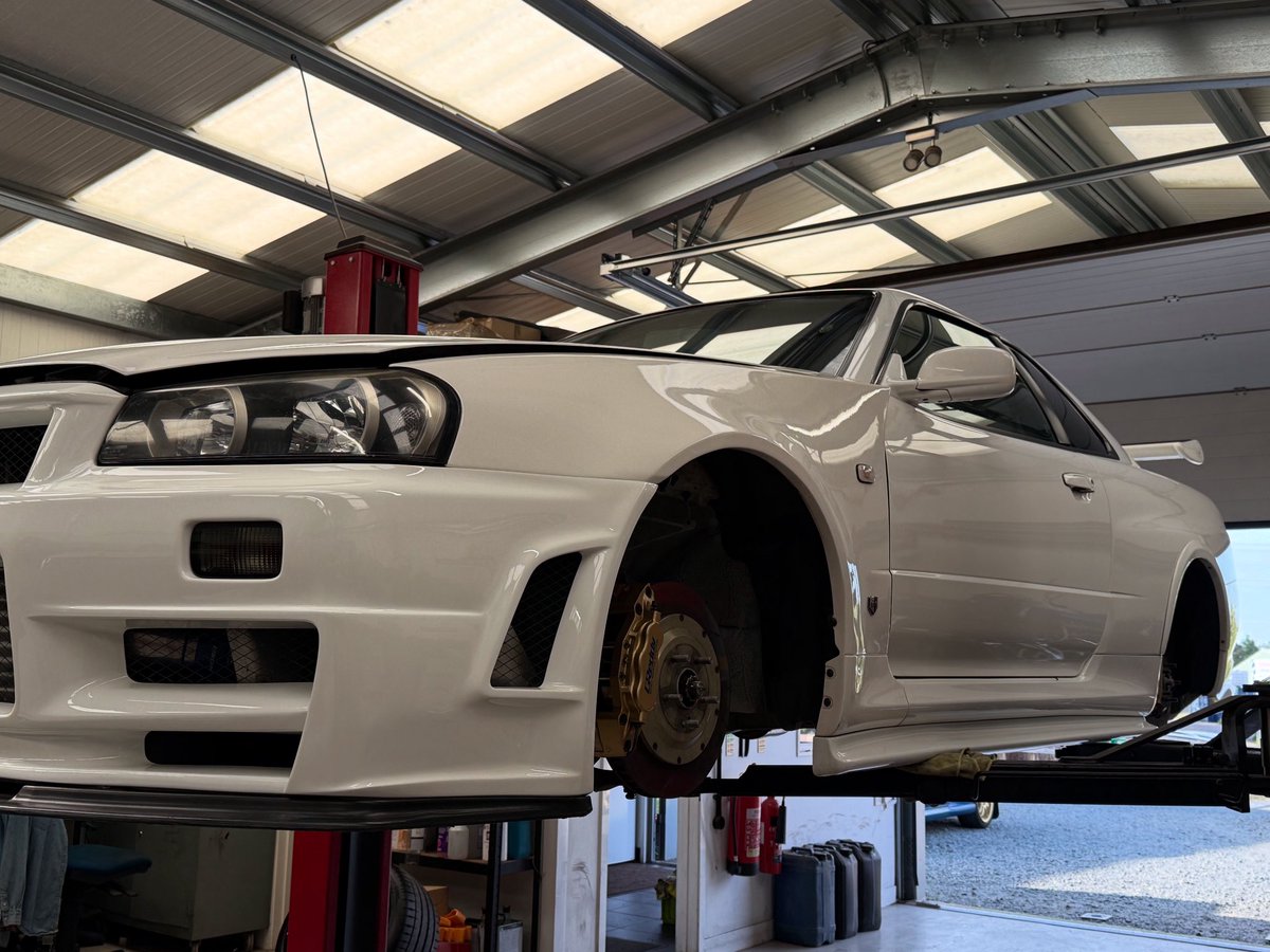 Another R34 GTR undergoing a full check over &amp; sales prep before it hits our website.

This one will be advertised over the next couple of weeks.