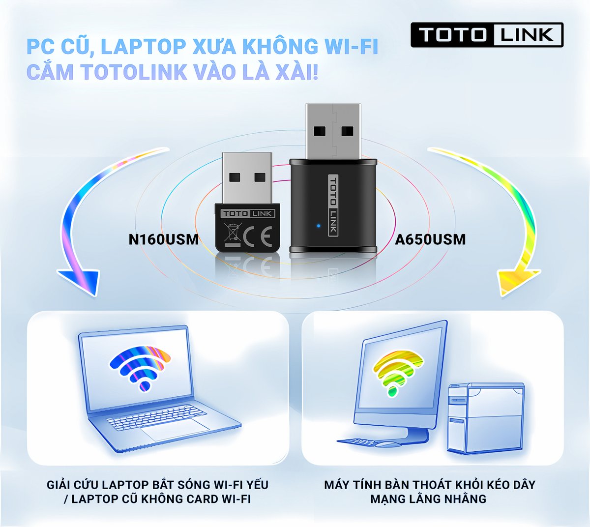 TOTOLINKVietnam's tweet image. AI THẤY BÀI VIẾT NÀY 👉 Tín hiệu vũ trụ nên lên đời Wi-Fi cho laptop và PC

💥 Hãy để TOTOLINK USB Wi‑Fi giải phóng bạn khỏi dây mạng dài và sóng yếu!

#TOTOLINK #usbwifi #WiFi #oldcomputer #oldlaptop #oldPC #Trending #technology #vietnam #Korea