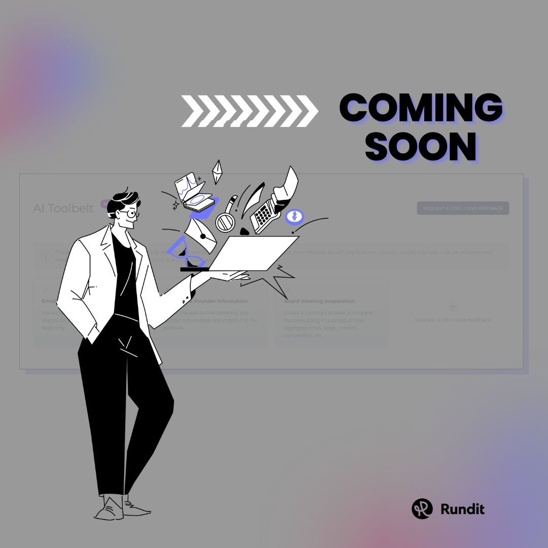 😎 Ready to glimpse the future of portfolio clarity? Something new is coming to Rundit. Stay tuned.

#PortfolioManagement #Innovation #VC #AI #ComingSoon #Rundit