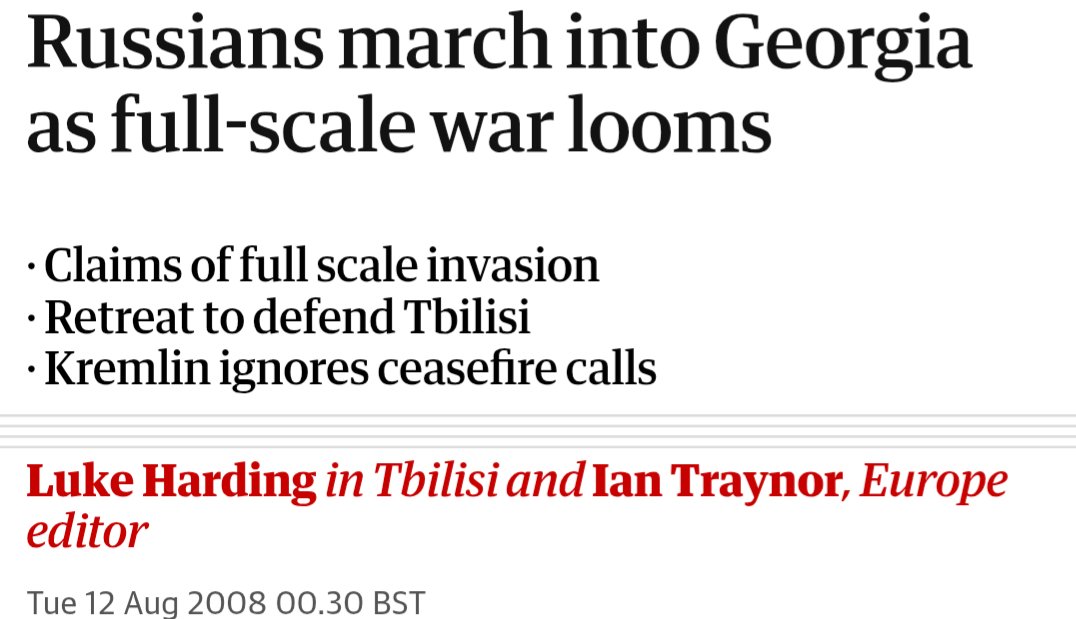 On this day 17 years ago, russia invaded Georgia.

Then US President Bush said - "russia has invaded a sovereign neighboring state and threatens a democratic government elected by its people. Such an action is unacceptable in the 21st century"

Since then, russia invaded Ukraine