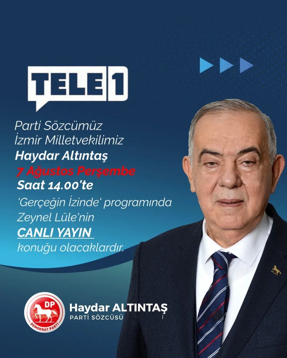 Parti Sözcümüz ve İzmir Milletvekilimiz Sayın Haydar Altıntaş @haydaraltintas_ Bugün Saat 14.00'te @tvtele1 ekranlarında canlı yayın konuğu olacaklardır.