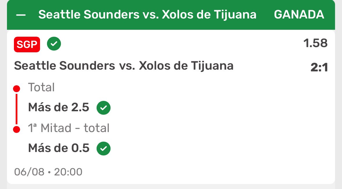 Así no fue hoy en Los Reyes App con las derechas ✅✅✅✅

En parlays +100 nos vamos 1✅-1❌.

Racha de 23✅-6❌. 80% de efectividad. 

Listas las de mañana, a seguir sumando. 😉