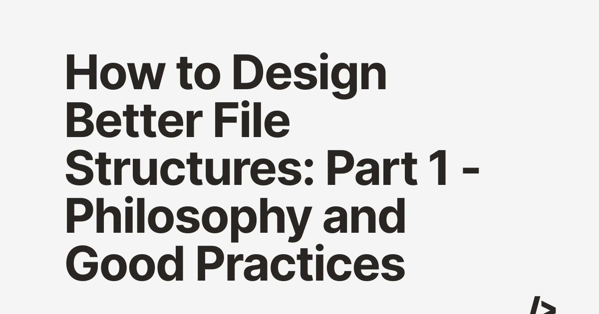 New series on best practices when designing file and folder structures: filearchitect.com/blog/how-to-de…