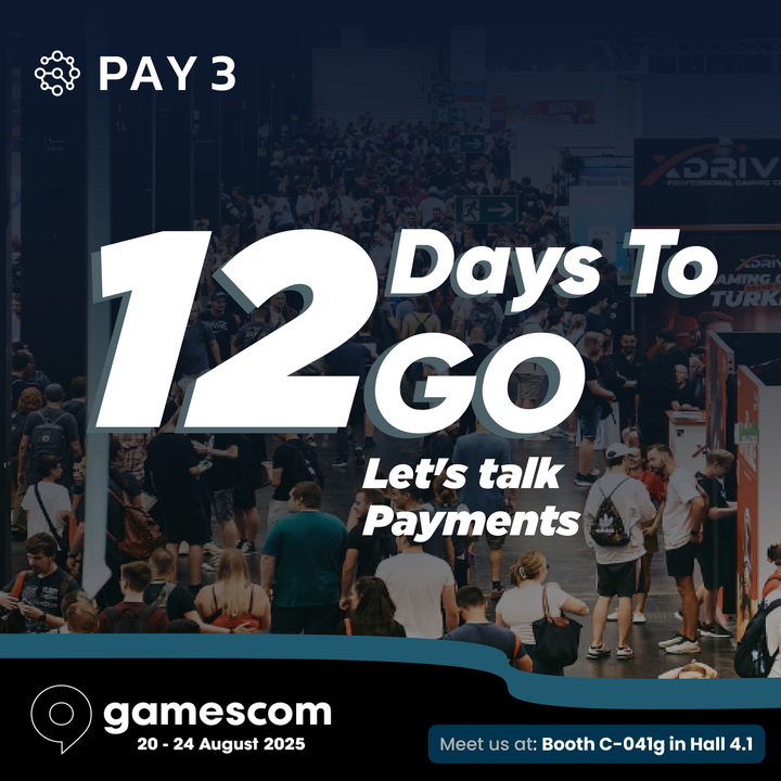 Get ready for something special! At <a href="/gamescom/">gamescom</a>, Pay3 will unveil exclusive payment solutions designed to enhance your gaming business. Don’t miss out – come see us at Booth C-041g in Hall 4.1!
