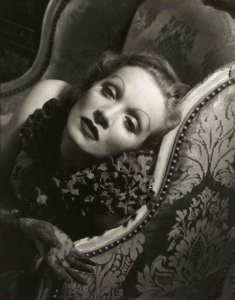 Portrait of Marlene Dietrich by Edward Steichen, 1932.