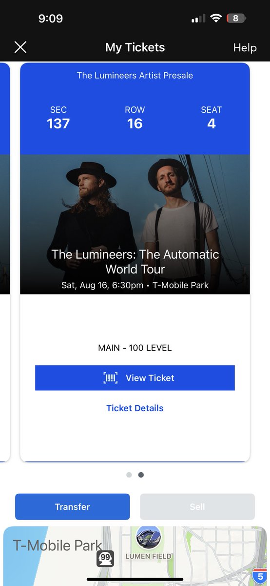 arce_edd's tweet photo. Selling two tickets for The Lumineers  Sat, Aug 16 show in  Seattle, WA. Face value price.
$135 each
Sec 137, Row 16, seats 3&amp;4. https://t.co/zIlOcjSEzy