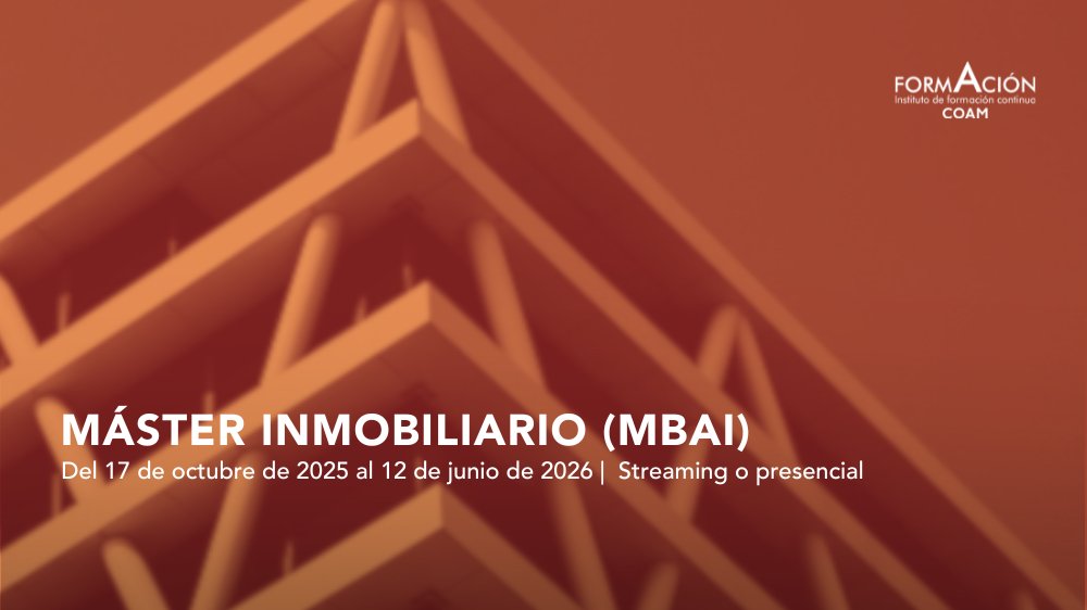 Aprende a planificar y gestionar un proyecto inmobiliario con este máster. Esta formación busca impulsar la dirección de empresas, la planificación y gestión de cualquier proyecto inmobiliario.

📆Empezamos en octubre
👉Consulta toda la información: formacion.coam.org/curso/?id_curs…