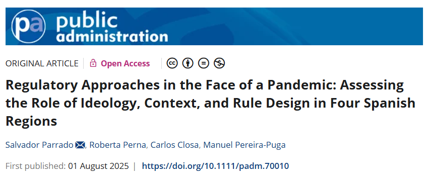 Roberta Perna (@roberta_perna) on Twitter photo Just out!
In this paper, #SParrado, <a href="/carlos_closa/">Carlos Closa Montero</a>, @_ManuPereira_Manuel & I support the influence of political ideas on the impact of economic vs. health dimensions on regulations during Covid19, but we challenge ideology's impact on enforcement.
OA: onlinelibrary.wiley.com/doi/10.1111/pa… Just out!
In this paper, #SParrado, <a href="/carlos_closa/">Carlos Closa Montero</a>, @_ManuPereira_Manuel & I support the influence of political ideas on the impact of economic vs. health dimensions on regulations during Covid19, but we challenge ideology's impact on enforcement.
OA: onlinelibrary.wiley.com/doi/10.1111/pa…