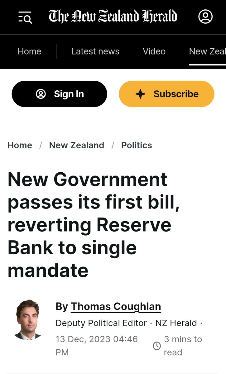 Gregg (@vin_and_dub) on Twitter photo <a href="/SimeonBrownMP/">Simeon Brown</a> What a load of bollocks.
NZ inflation was comparatively low - didn't hit the highs of most western countries.
Interest rates stayed high for longer because YOU FUCKERS removed Labour's dual-mandate (full employment) from the RBNZ.
How are those job losses going Simeon? <a href="/SimeonBrownMP/">Simeon Brown</a> What a load of bollocks.
NZ inflation was comparatively low - didn't hit the highs of most western countries.
Interest rates stayed high for longer because YOU FUCKERS removed Labour's dual-mandate (full employment) from the RBNZ.
How are those job losses going Simeon?