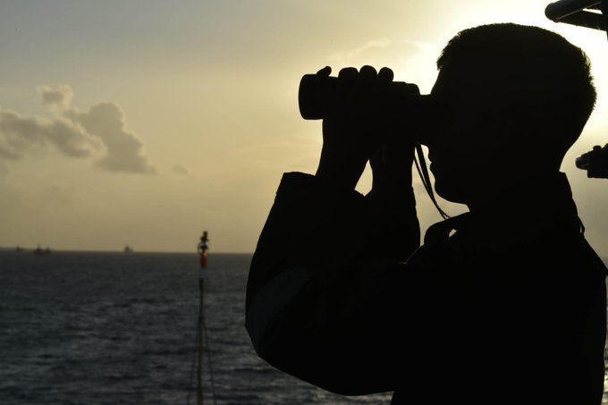 Keeping a Sharp Lookout - At Sea  
#TypicalThursday #IndianNavy 🇮🇳