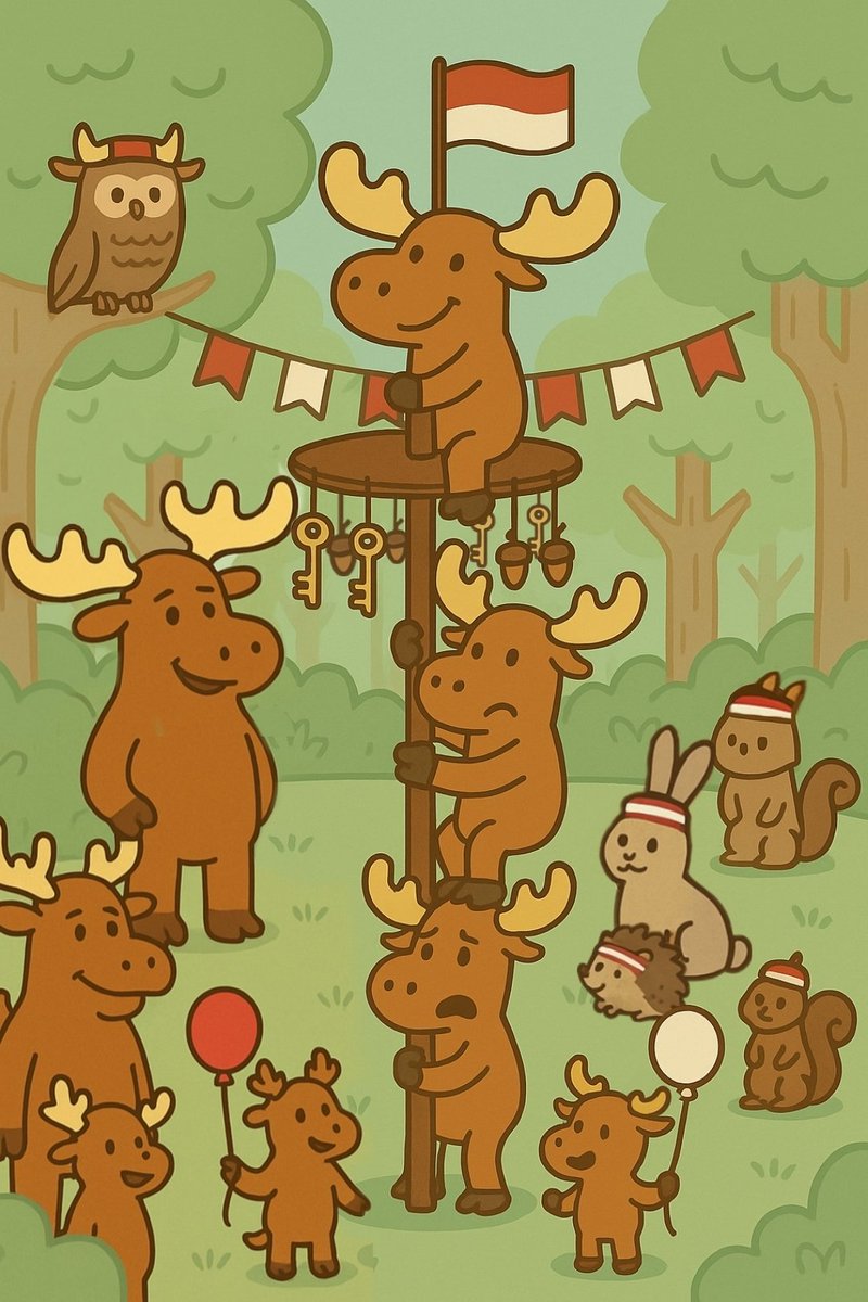 vinn (@vinn1979062) on Twitter photo When the prize are some keys and acorns, even moose turn into acrobats 🫎🤸🏻♂️
It takes a herd to reach the top.
Happy Independence Month! 🇮🇩
<a href="/DataHaven_xyz/">DataHaven 🫎</a> <a href="/RyanJLevy/">Ryno 「💾」 🫎</a>
#DataHaven When the prize are some keys and acorns, even moose turn into acrobats 🫎🤸🏻♂️
It takes a herd to reach the top.
Happy Independence Month! 🇮🇩
<a href="/DataHaven_xyz/">DataHaven 🫎</a> <a href="/RyanJLevy/">Ryno 「💾」 🫎</a>
#DataHaven