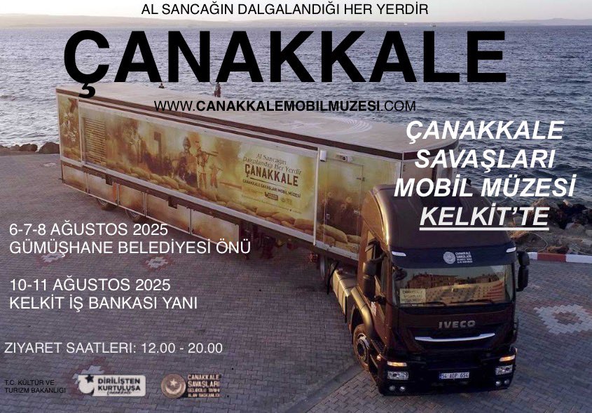 Sizleri milletimizin kahramanlık destanı yazdığı Çanakkale Savaşı’nın hatıralarını yaşatmak amacıyla hazırlanan Çanakkale Savaşları Mobil Müzesine, tarihimize tanıklık eden eşsiz belgeler, objeler ve canlandırmalar eşliğinde bu anlamlı yolculuğa katılmaya çağırıyoruz.
