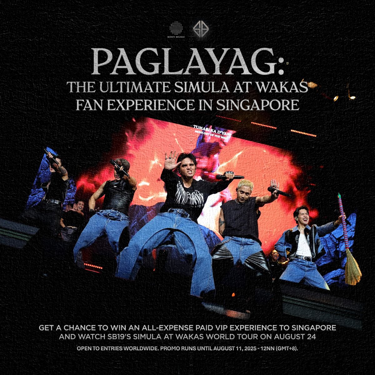 Philippine Concerts (@philconcerts) on Twitter photo SB19, in collaboration with Sony Music Entertainment Asia, is offering fans around the globe a unique opportunity to participate in the “Paglayag” global giveaway campaign for the Simula at Wakas World Tour in Singapore.
Read More: philippineconcerts.com/event/sb19-glo…
<a href="/SB19Official/">SB19 Official</a> SB19, in collaboration with Sony Music Entertainment Asia, is offering fans around the globe a unique opportunity to participate in the “Paglayag” global giveaway campaign for the Simula at Wakas World Tour in Singapore.
Read More: philippineconcerts.com/event/sb19-glo…
<a href="/SB19Official/">SB19 Official</a>